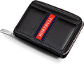 HORNBULL Steve RFID Blocking Leather Wallet for Men | Vertical Credit Debit Card Holder, Zip Around Wallet (Black Card Holder) by Hornbull