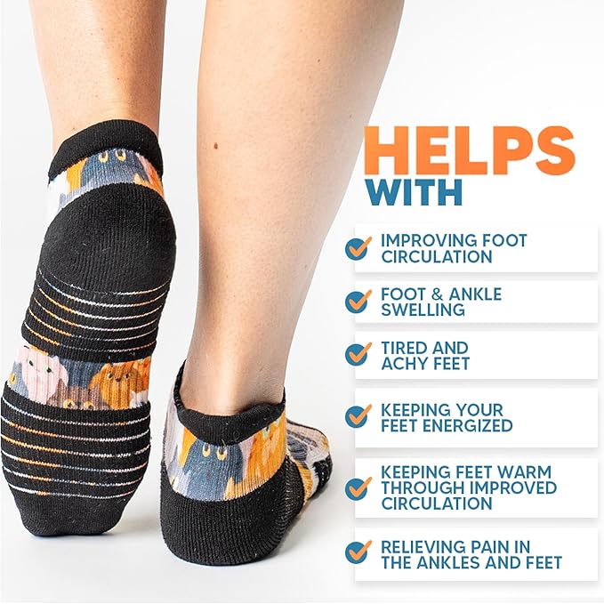 Viasox Ankle Compression Socks for Women & Men 3 Pack, 14 mmHg Support Improves Circulation, Extra Cushioned - Image 6