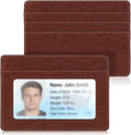 FINTIE Slim Minimalist Front Pocket Wallet RFID Blocking Credit Card Holder | Card Cases with ID Window for Men Women, Vintage Brown by Fintie