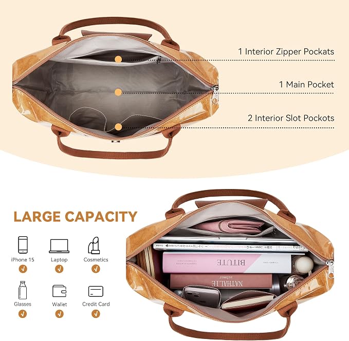 KALIDI Tote Bag for Women Nylon Top-Handle Purse,Large Capacity Shoulder Hobo handBag with Zipper Leisure Foldable Weekend - Image 4