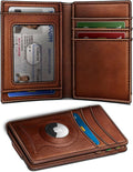 BULLIANT Magnetic Slim Leather Airtag Wallet Money Clip For Men 12Cards | RFID Blocking | Easy Access | Gift Boxed | Pocket Fit by BULLIANT