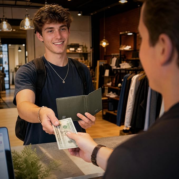 VULKIT Lite Wallet, RFID Blocking Bifold Wallets, Minimalist, Water-repellent & Wear-resistant - Image 2