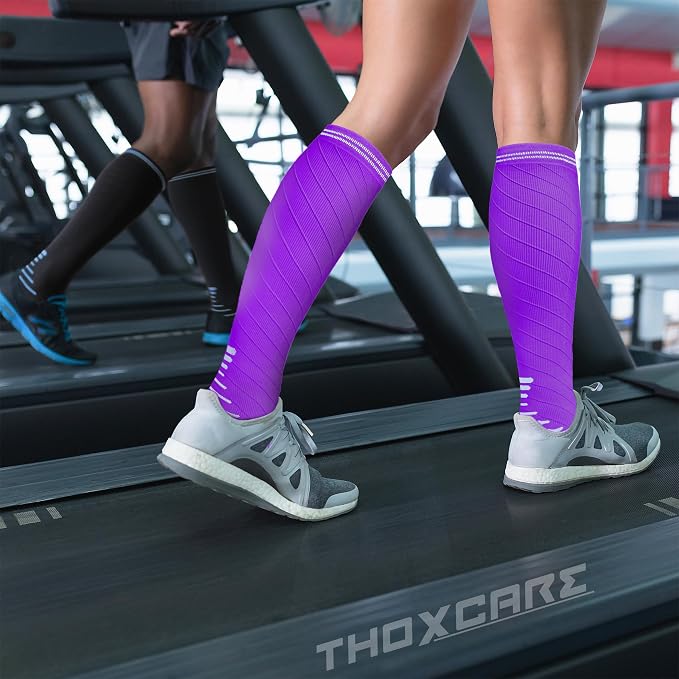Compression Socks for Women Men 20-30 mmHg, Knee High Support Circulation Sock for Travel Sport Medical (1or 2Pair) - Image 3