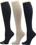 Dr. Motion 3 Pairs Therapeutic Graduated Compression Women's Knee-hi Socks by Dr.+Motion