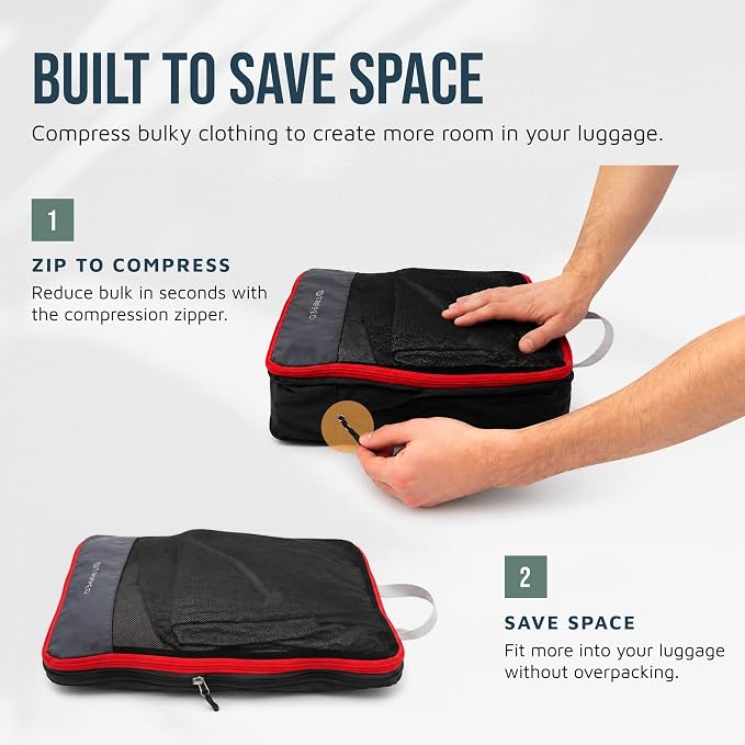 TRIPPED Travel Gear Large Compression Packing Cubes 7-Piece Set for Travel - Image 5