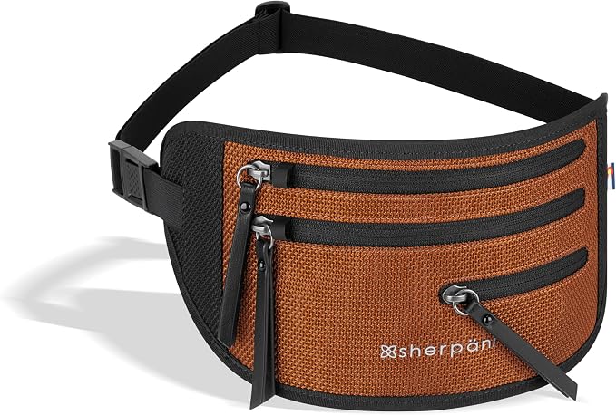 Sherpani Jett, Travel Money Belt, Secure Waist Bag, Slim Passport Holders, Blocking Hidden Wallet Belt Bag, Fanny Pack for Women, Travel Gift, RFID Protection (Morocco) - Image 4