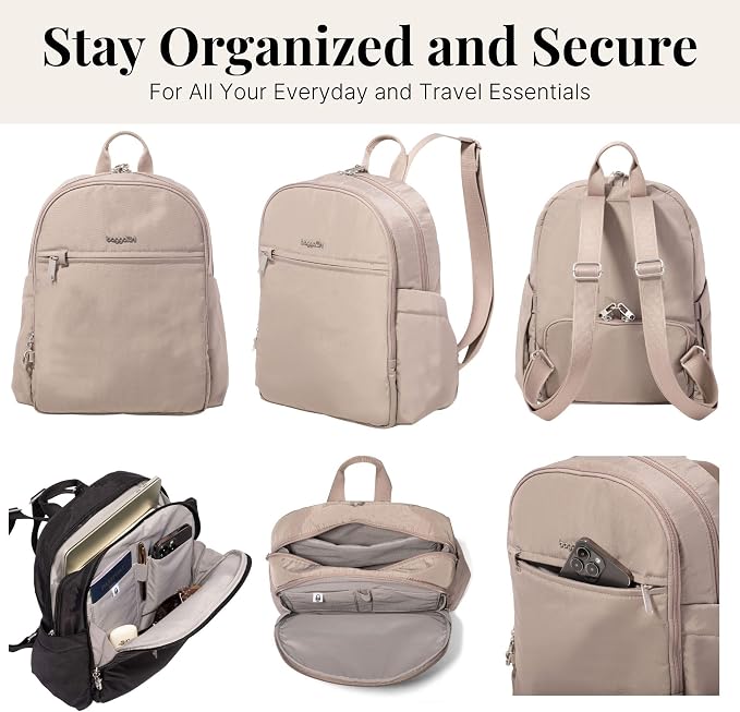 Securtex Anti-Theft Getaway Backpack - 9.4"x13"x5" Travel Safe Bag w/Locking Zippers, Slash-Resistant, RFID - Image 4