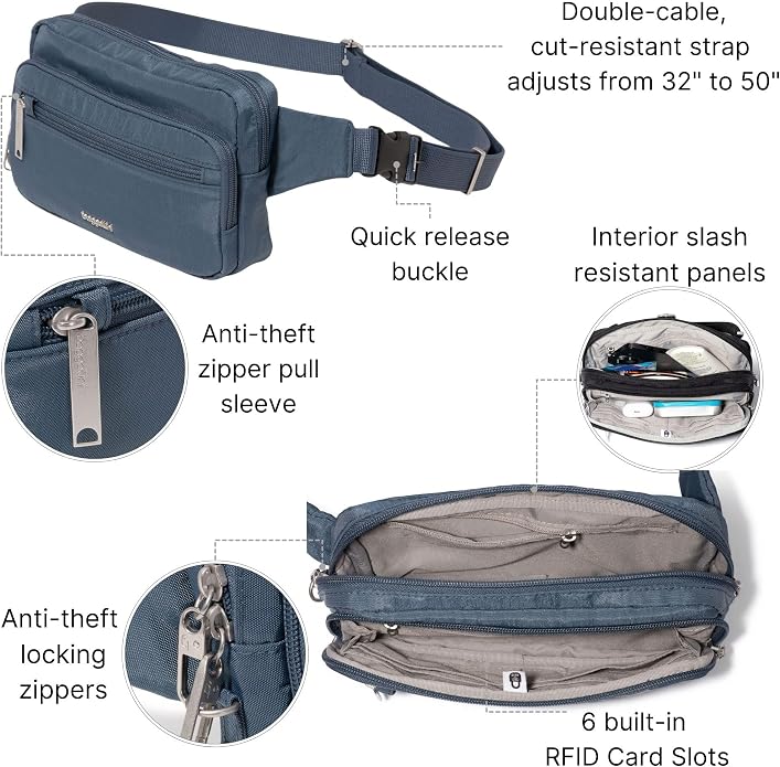 Baggallini Securtex Anti-Theft Belt Bag - Image 3