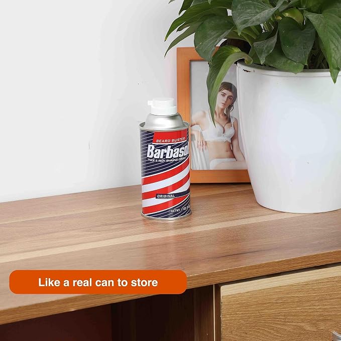 Barbasol Diversion Safe Stash Can with Food Grade Smell Proof Bag with Hidden Compartment for Keys, Cash and Valuables-Steel Material - Image 6