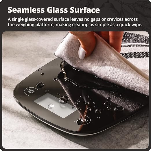 Greater Goods Food Scale, Slim & Compact Build, 1g Precision (Black Glass) | Digital Kitchen Scale for Cooking, Meal Prep & Portion Control, Tare, Auto Shut-Off, g/oz/lb/ml Conversion & Calorie Tracking - Image 6