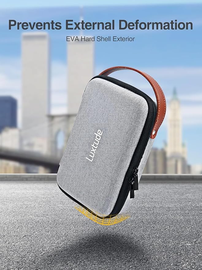 Tech Organizer Travel Case, Portable Electronics Organizer | Hard Shell Zipper Case for Charging Cables, Power Banks and Other Travel Essentials (External Size 8.5 x 5.9 x 2.5 Inch) - Image 4