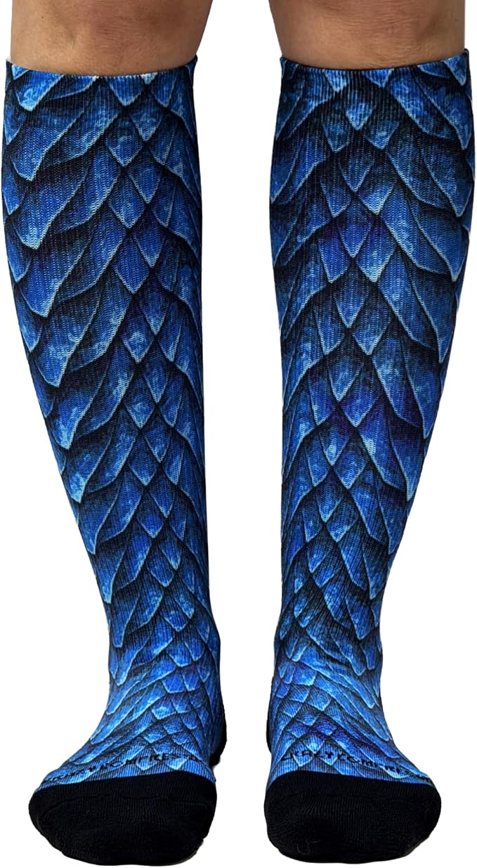Crazy Compression Socks, Comfortable Support Socks for Recovery, Travel, Hiking, and Long-Hour Comfort w/Fun Designs by CrazyCompression