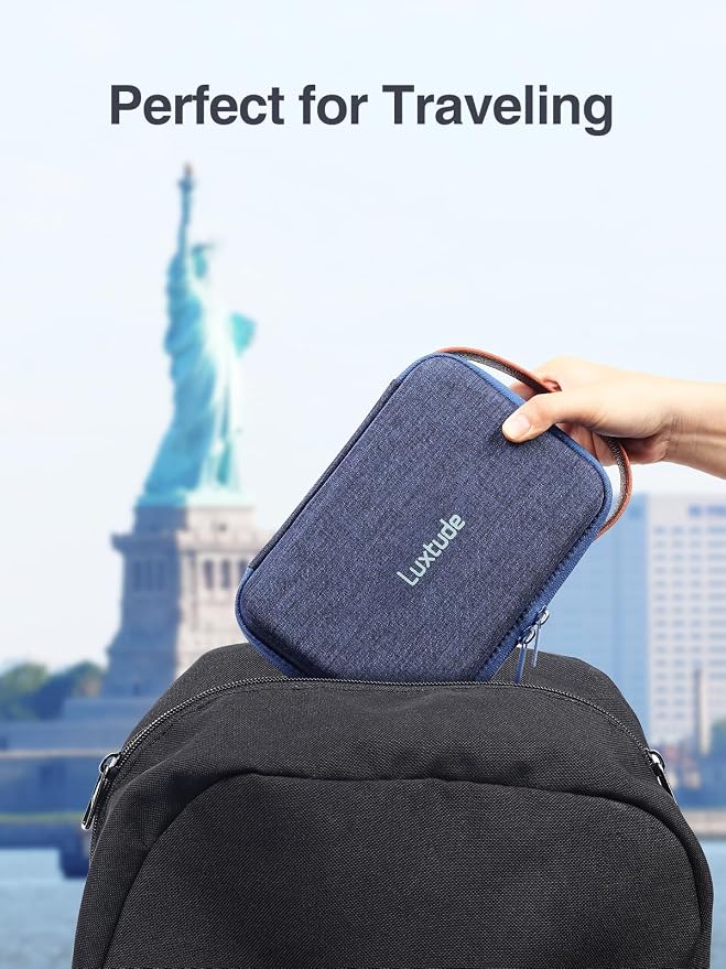 Tech Organizer Travel Case, Portable Electronics Organizer | Hard Shell Zipper Case for Charging Cables, Power Banks and Other Travel Essentials (External Size 8.5 x 5.9 x 2.5 Inch) - Image 8