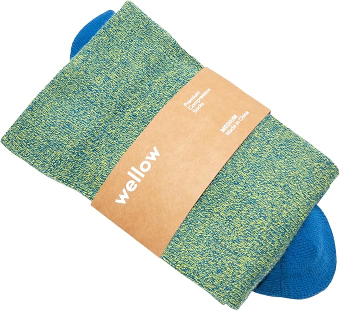 Wellow Knee High Compression Socks for Men & Women, 18–25 mmHg, Bamboo Viscose, Swelling Relief by WellowCompressionSocks