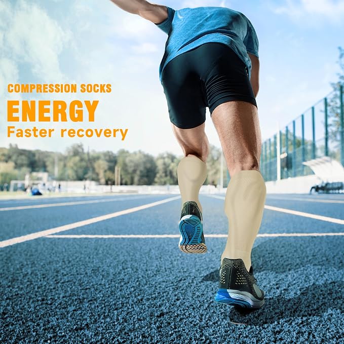 cerpite Compression Socks for Women & Men 6 Pairs Knee High Compression Socks 20-30 mmhg Best for Running,Nurse,Travel - Image 7