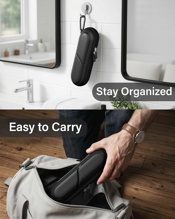 ProCase Toothbrush Travel Case for Oral-B/Oral-B Pro 1000 1500 5000 7000 7500 6000 9600/Philips Sonicare 4100 5100 1100 6100 5300 Oral-B iO Electric Toothbrush Portable Hard Container -Black - Image 5