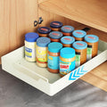 Cabinet Drawer Slide Out - Peel and Stick Pull Out Drawer for 13" Wide Cabinet and Above, No Screw Adhesive Cabinet Drawer Easily Slide to Get Item Without Digging, Avoid Item Fall Out, Black by iSPECLE