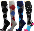 Dr. Motion 4 Pairs Therapeutic Graduated Compression Women's Knee-hi Socks by Dr.+Motion