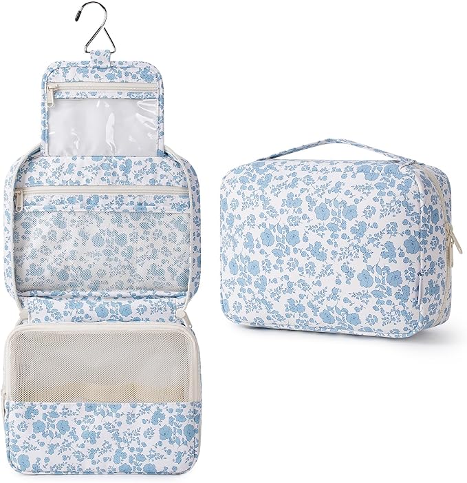 Narwey Small Hanging Travel Toiletry Bag for Women, Travel Bag for Toiletries, Makeup Bag Organizer Cosmetic Bags Make Up Bags for Girls by Narwey