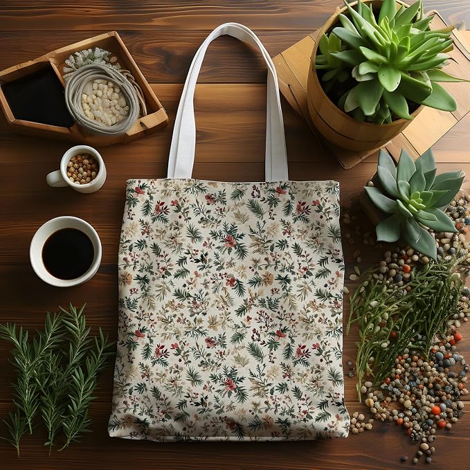 JINYO Preppy Canvas Tote Bag, Inspirational Tote Bags for Women - Image 4