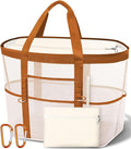 Chic Cruise Essentials Beach Bag for Women, Large Zip Top Tote, 11 Pockets | 40L+ Spacious;Mesh × Canvas;Zipper Pouch;Secure Zip-Top;Sand-Resistant Base by Yeendibo