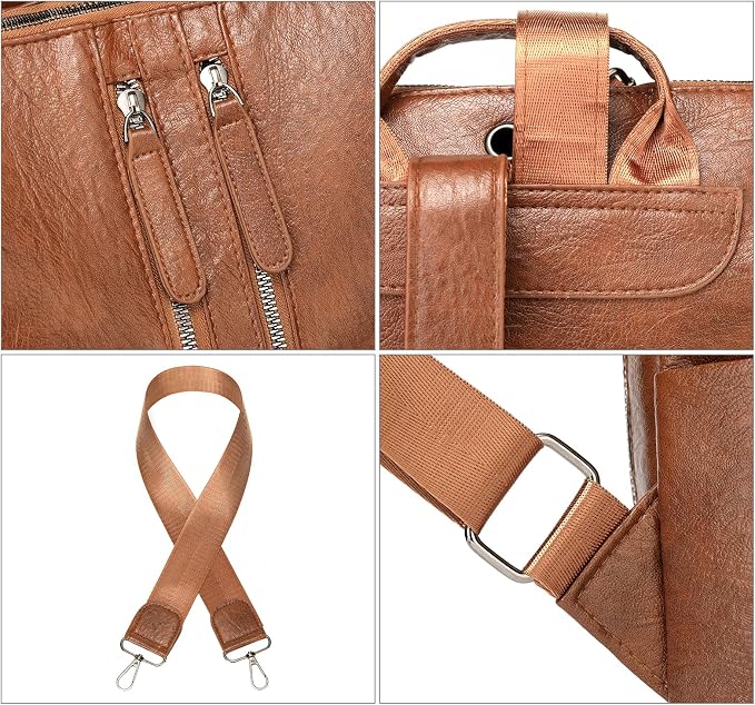 GAEKEAO Backpack Purse for Women PU Leather Anti-theft Backpack Ladies Convertible Large Travel Designer Fashion Shoulder Bag - Image 5
