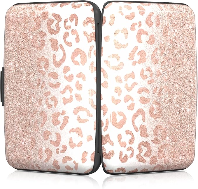 Rimilak Aluminuml Credit Card Holder,Pink Leopard | Mini Credit Card Wallet RFID Blocking Slim Metal Hard Case for Women Men - Image 5