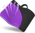 Gel Seat Cushion, for Long Sitting -Double Thick Gel Seat Cushion Breathable Honeycomb Chair Cushion with Non-Slip Cover for Office Chair Car, Wheelchair, Long Trips,Relief Sciatica Pain by Fzitiy