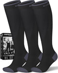 Compression Socks for Women and Men(3 Pairs)15-20mmHg - Best Circulation Support Socks by Bluemaple