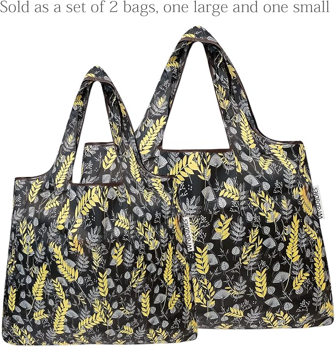 allydrew Large Foldable Tote Nylon Reusable Grocery Bags - Image 3