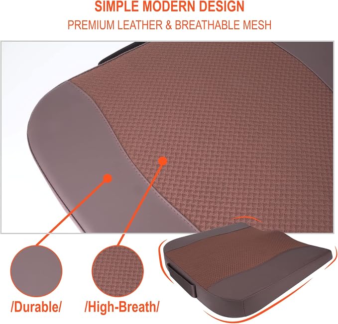 Lofty Aim Car Seat Cushion, Memory Foam Car Seat Cushions for Long Driving | Comfy Car Seat Pillow for Pain Relief, Driver Seat Cushion Adds Height, Butt Cushion for Car, Truck, Office Chair, Brown - Image 9