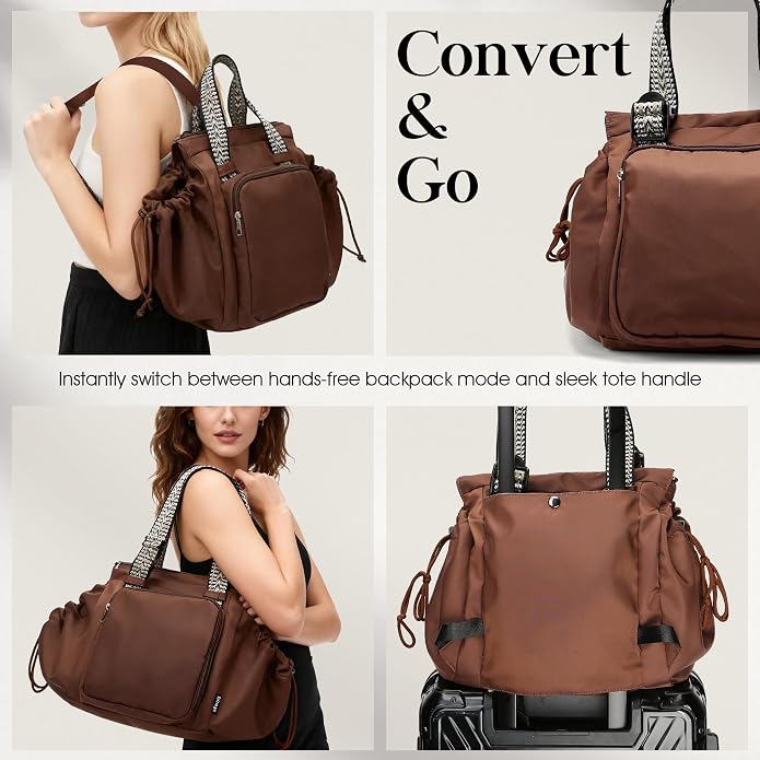 Everyday Bag Tote for Women, Spacious Diaper Bag with 16 Pockets, Durable Travel Bag, Sleek Work Shoulder Bag - Image 4