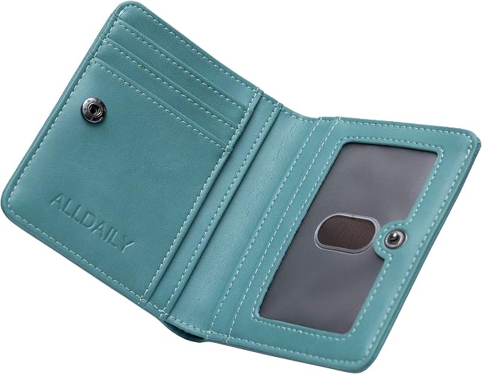 Alldaily Small RFID Wallet for Women Slim Compact Bifold Pocket Ladies Travel Mini Purse (Purist Blue) by Alldaily