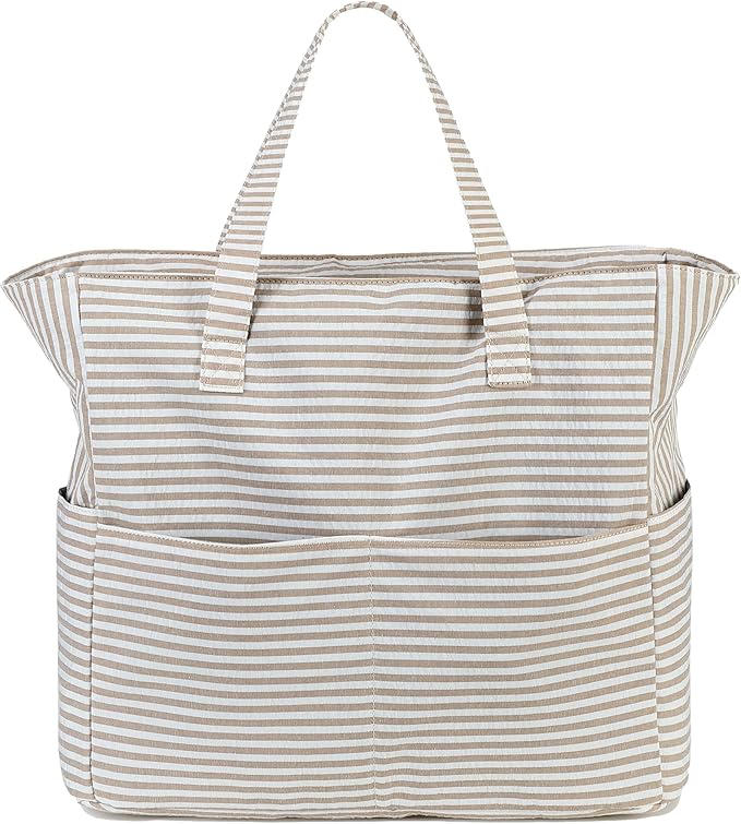LEDAOU Large Beach Bag for Women, Waterproof Sandproof Tote Bag with Zipper | 36L Pool and Swim bag with Zipper, Wet/Dry pocket and 7 Pockets for Beach Days, Cruises, Vacations and Family travel by LEDAOU