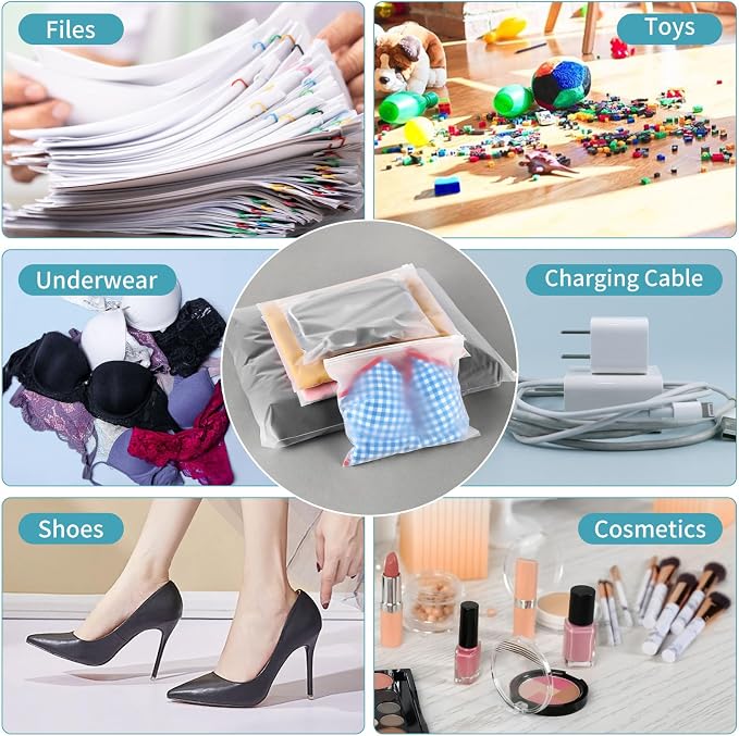 16x20 Inch Frosted Garment Bags 25Pcs Clothing Storage No Vent Holes | Reusable Poly Plastic Organizer Winter Coats Down Jackets, Sweatshirts, Business Attire Travel - Image 4
