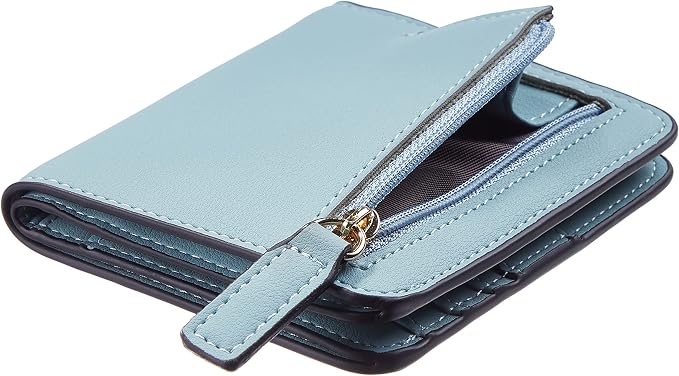 Gostwo Small Wallet for Women, Slim Bifold Credit Card Holder, Compact RFID Blocking Cash Wallet, Billfolds Thin Leather Zipper Pocket, Mini Wallet Gift for Ladies Teen Girls Travel with ID Window - Image 7