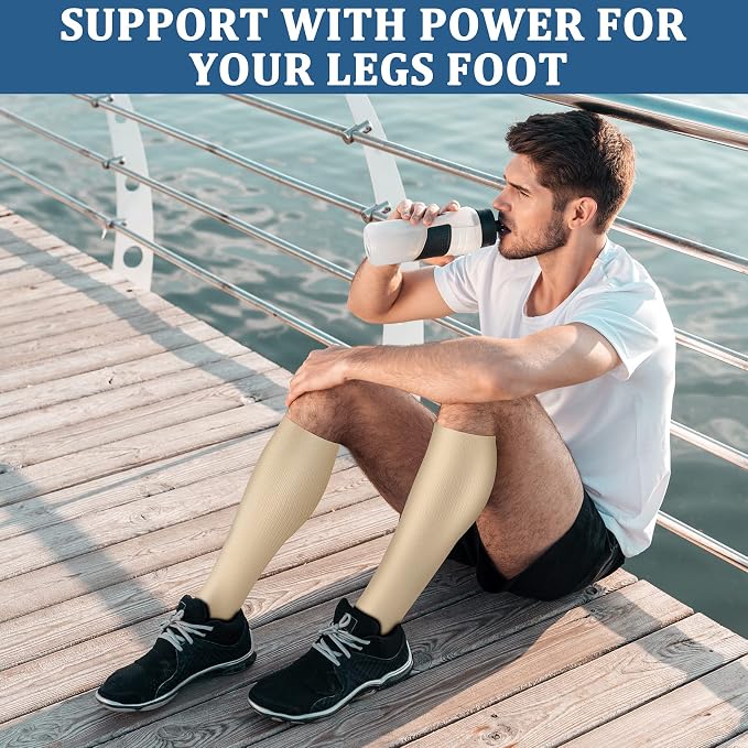FEYHAY Copper Compression Socks (3 Pairs) 15-20 mmHg Circulation is Best Athletic & Daily for Men & Women, Running, Climbing - Image 4