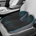 Car Seat Cushion for Driving, Memory Foam Wedge Booster for Adults | Breathable Mesh Cover, Adjustable Straps and Improved Sitting Height by Ajiteogy