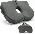 Tailbone Pain Relief Cushion - Premium Foldable Travel Tailbone Seat Cushion - for Relief of Lower Back, Sciatic, Butt and Tailbone Pain - Perfect for Home, Office & Driving by CushyTushy