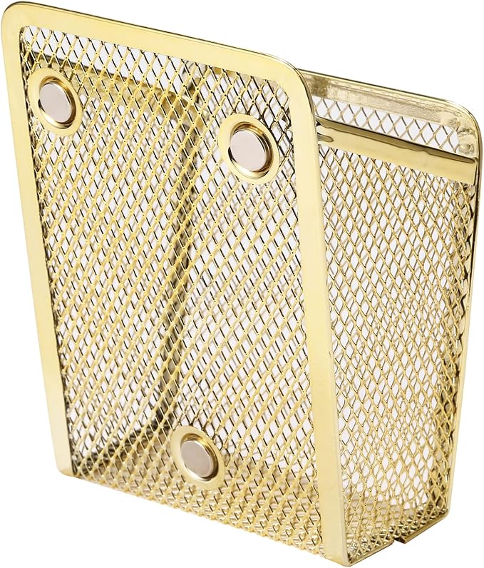 Magnetic Pencil Holder,Mesh Stainless Steel Pen Basket, Metal Writing Utensil Storage Organizer for Whiteboard,Blackboard,Kitchen, Locker, Home, or Office | Metal Writing Utensil Storage Organizer for Whiteboard,Blackboard,Kitchen, Locker, Home, or Office - Image 4