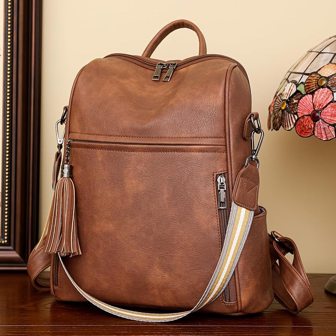 GAEKEAO Backpack Purse for Women PU Leather Anti-theft Backpack Ladies Convertible Large Travel Designer Fashion Shoulder Bag - Image 7