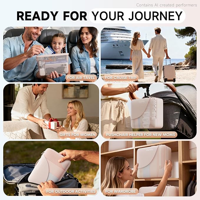 OlarHike 11 Set Packing Cubes for Travel,Gifts for Women Mom,Anti-Tearing Suitcase Organizer,with Over 1000 pcs Mesh Holes,Vacation Essentials & Accessories for Cruise Ship - Image 10