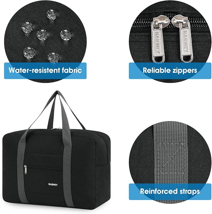 For Spirit Airlines Personal Item Bag Foldable Travel Duffel Bag Tote Carry on Luggage Duffle Overnight for Women and Men - Image 5