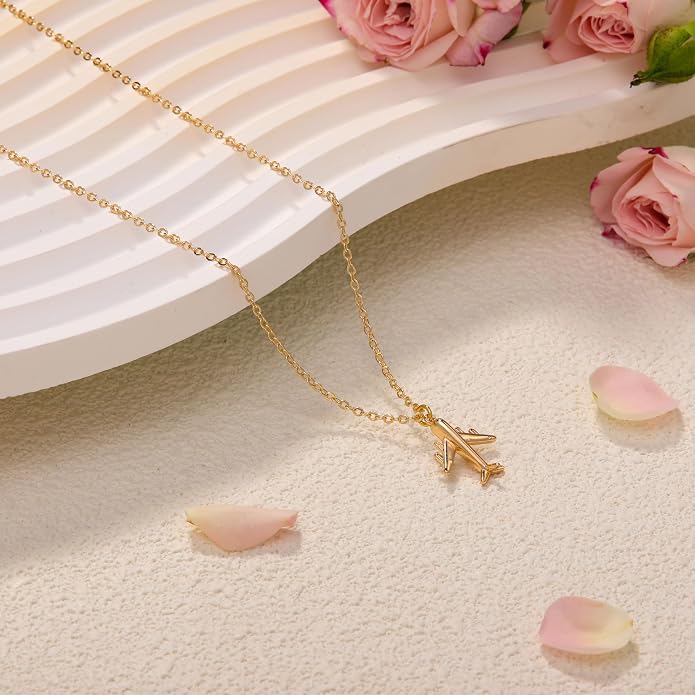 RZKING Golden Necklace for Women, Dainty Butterfly Heart Bow Rose Necklace, Gifts for Best Friend Sister Mom Girlfriend, Graduation Chritmas Birthday Anniversary Thank You Gifts - Image 4