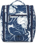 Narwey Small Hanging Travel Toiletry Bag Cosmetic Make up Organizer for Women and Men (Medium, Blue Lotus) by Narwey