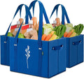 Green Bulldog Reusable Grocery Bags - Heavy Duty Reusable Shopping Tote Bags W/Long Handles, Foldable & Collapsible, Holds Up to 65 lbs - for Kitchen, Picnic 3 Pack by GreenBulldogBags