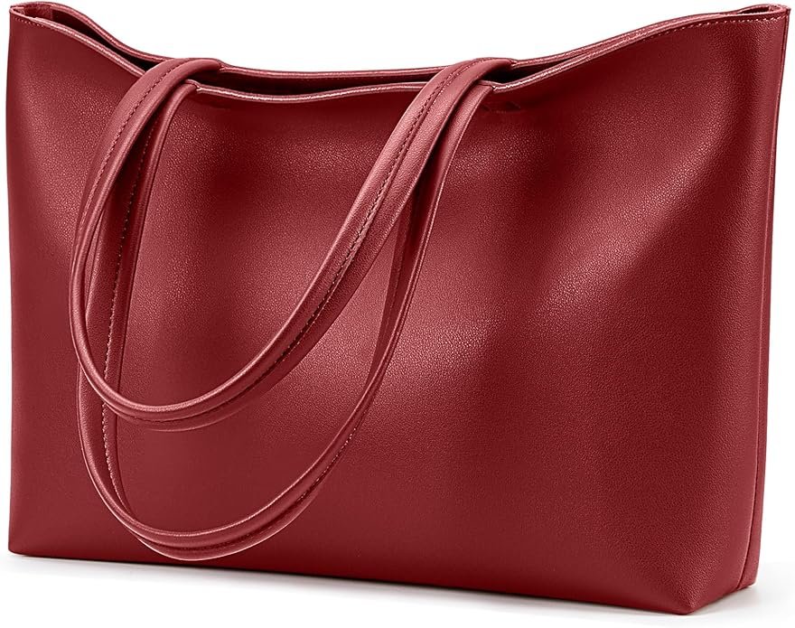 KALIDI Tote Bag Zipper Shoulder Bag Vegan Leather Purses Satchel for Women | Large Casual Handbag for Work Commuting Dating College Everyday by KALIDIFANCYFOREST