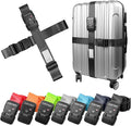 Travel Inspira Anti-Theft Suitcase Belt with TSA Lock | Heavy-Duty Nylon; TSA-Approved Lock with Tag; Adjustable 103-200cm; Secure Black Strap; 20-28 Inch Bags by TravelInspira
