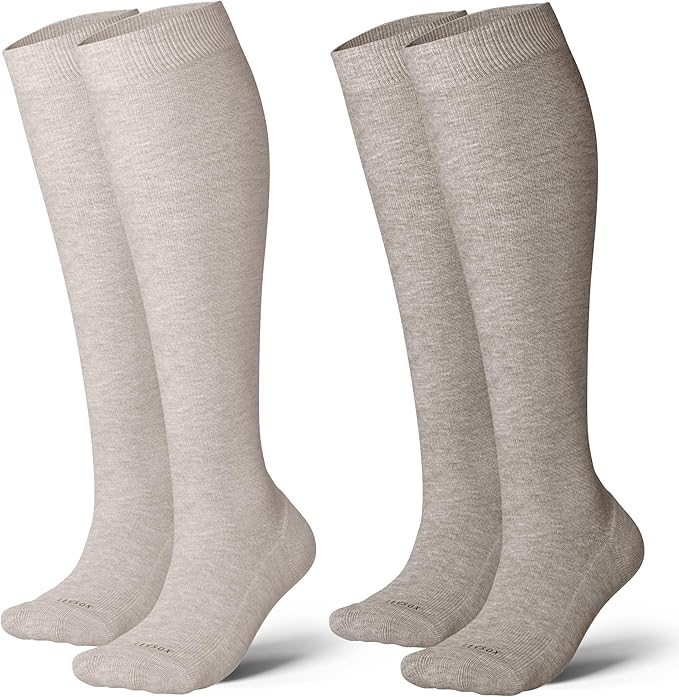 LEVSOX Cotton Compression Socks for Women&Men 20-30mmHg Knee High Cute Support Sock for Nurses Pregnancy Travel by Levsox