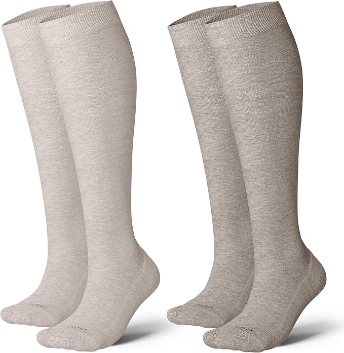 LEVSOX Cotton Compression Socks for Women&Men 20-30mmHg Knee High Cute Support Sock for Nurses Pregnancy Travel by Levsox